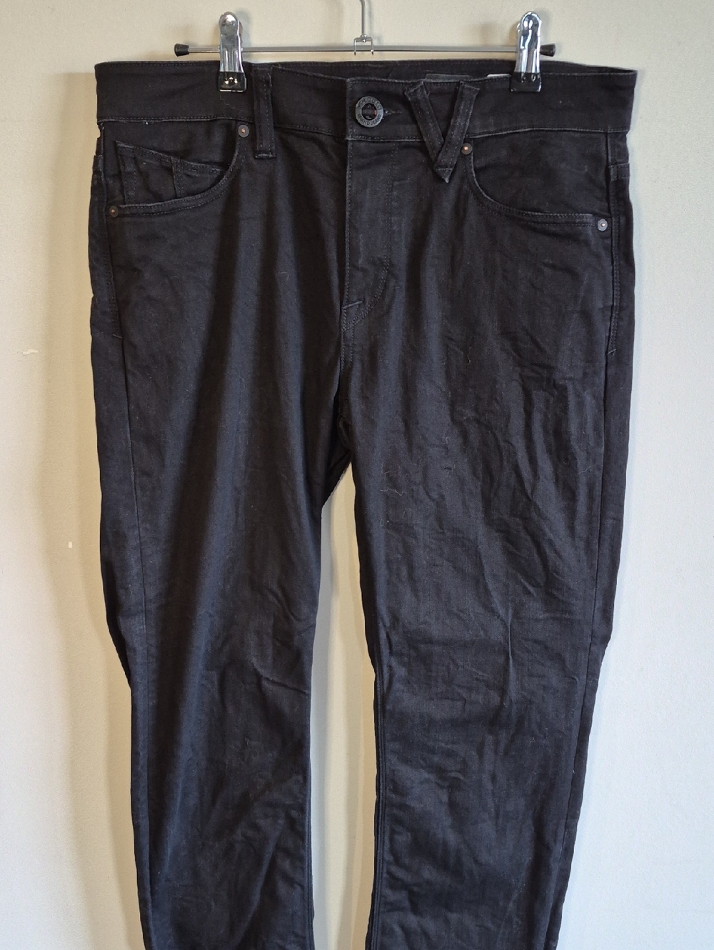 Volcom Men's Slim Straight Black Jeans